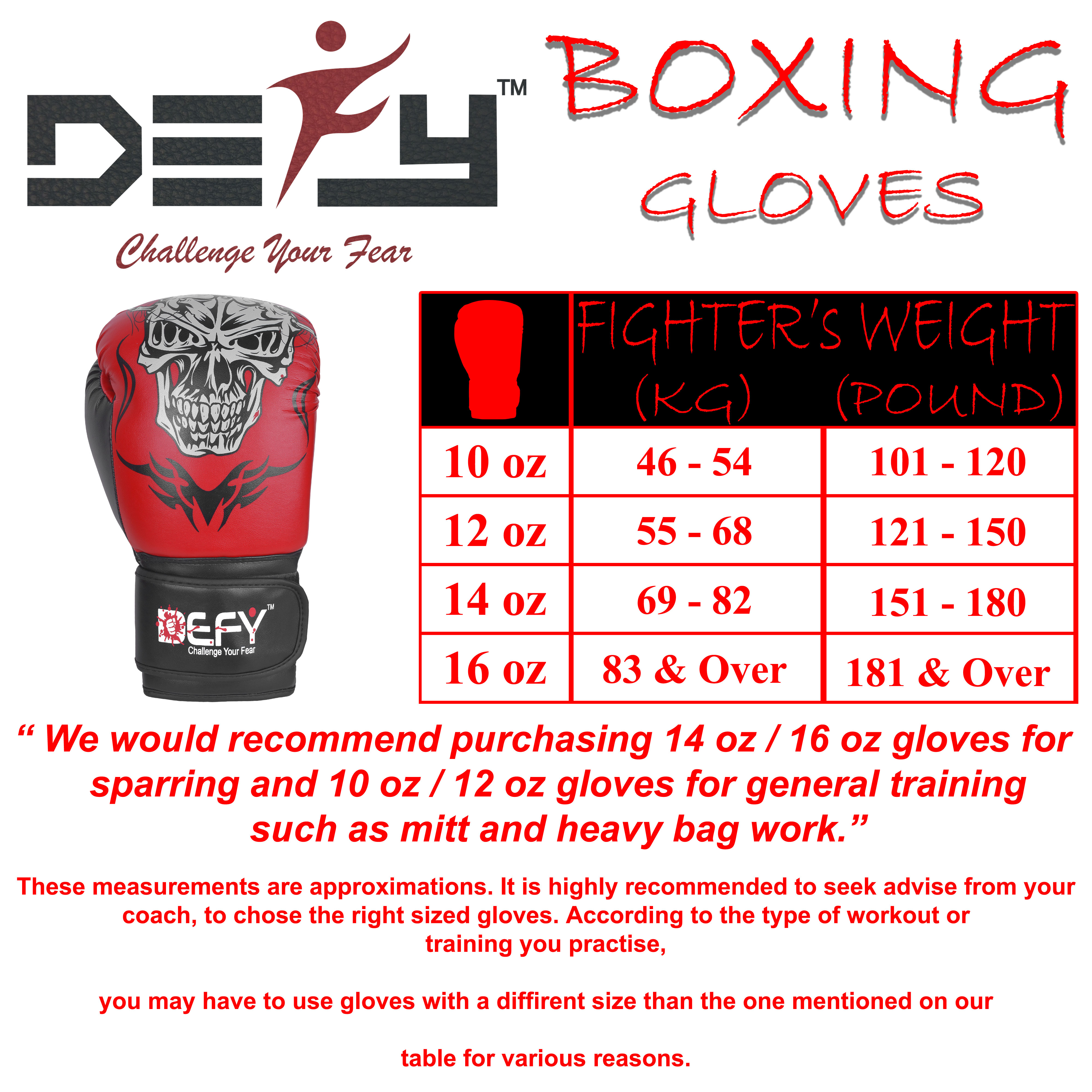 DEFY® Boxing Gloves Leather Punch Training