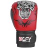 DEFY® Boxing Gloves Leather Punch Training Kickboxing MMA Fight UFC Red Skull