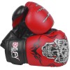 DEFY® Boxing Gloves Leather Punch Training Kickboxing MMA Fight UFC Red Skull