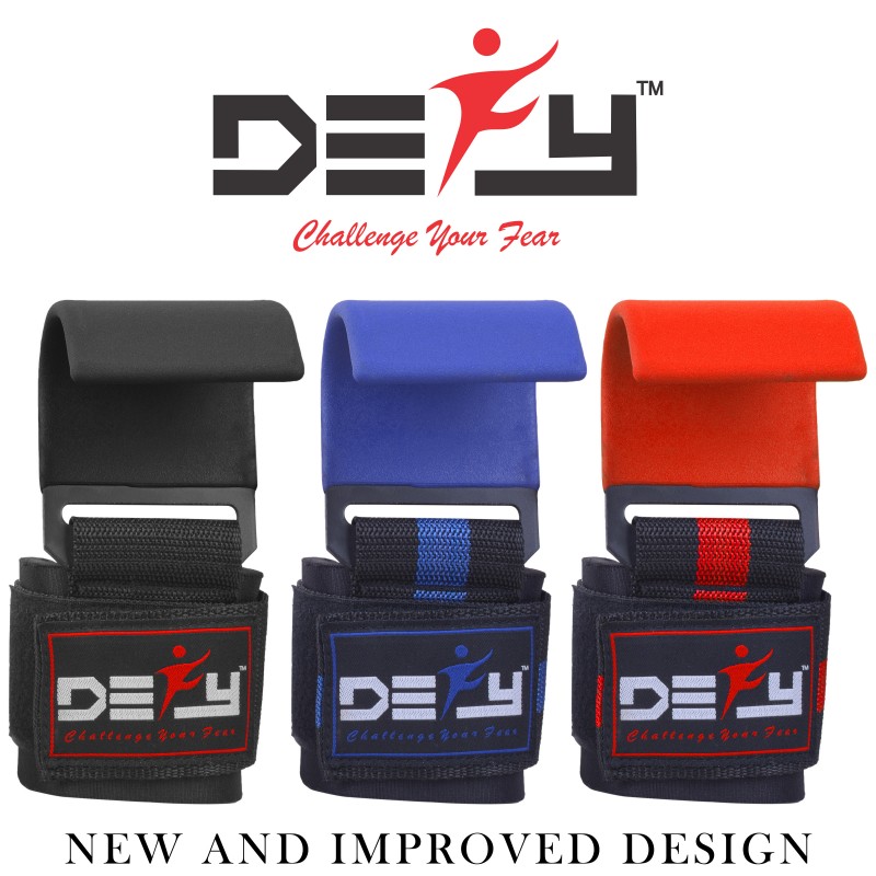 DEFY New Weight Lifting Power Training Dip Hook bar Gym Straps Wrist Support