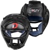 DEFY Boxing Head Guard Premium Synthetic Leather Head Gear MMA UFC Wrestling New Black