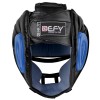 DEFY Boxing Head Guard Premium Synthetic Leather Head Gear MMA UFC Wrestling New Blue