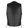 DEFY New Men's Classic Motorcycle Leather Club Vest with Gun Pockets/Side Laces