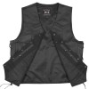 DEFY New Men's Classic Motorcycle Leather Club Vest with Gun Pockets/Side Laces