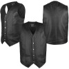 DEFY Men's Motorbike Leather Club Vest Style Classic with Gun Pocket Solid Back