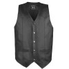 DEFY Men's Motorbike Leather Club Vest Style Classic with Gun Pocket Solid Back