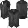 DEFY New Men's Black Genuine Leather Motorcycle Biker Premium Quality Vest