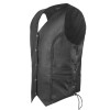 DEFY New Men's Black Genuine Leather Motorcycle Biker Premium Quality Vest