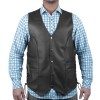 DEFY New Men's Black Genuine Leather Motorcycle Biker Premium Quality Vest