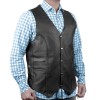 DEFY New Men's Black Genuine Leather Motorcycle Biker Premium Quality Vest