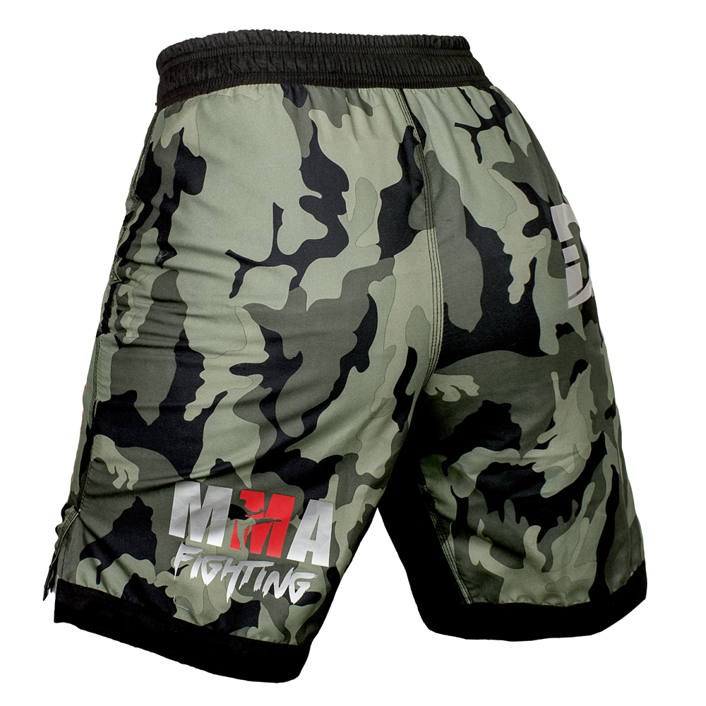 DEFY Camo MMA Boxing Shorts Gym Muay Thai UFC Cage Fight BJJ Grappling
