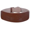 DEFY New 4" Genuine Leather Brown Color Belt Gym Weightlifting Bodybuilding