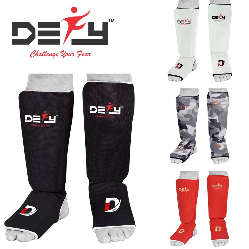 DEFY GEL Shin Instep Foam Padded Shin Guard Shin Support MMA Foot Protector