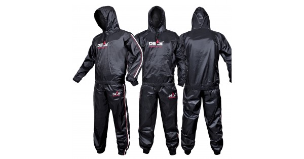 HOTSUIT Sauna Suit Men Anti Rip Boxing Sweat Suits Exercise Workout Jacket  Black Jacket & Pants 3X-Large