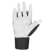 DEFY Heavy Duty Weight Lifting Gloves Gym Training Genuine Leather Padded white