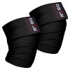 DEFY Weight Lifting Knee Wraps Training Fist Straps Power Lifter Gym Support 72" Black