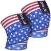 DEFY Weight Lifting Knee Wraps Training Fist Straps Power Lifter Gym Support 72" US Flag